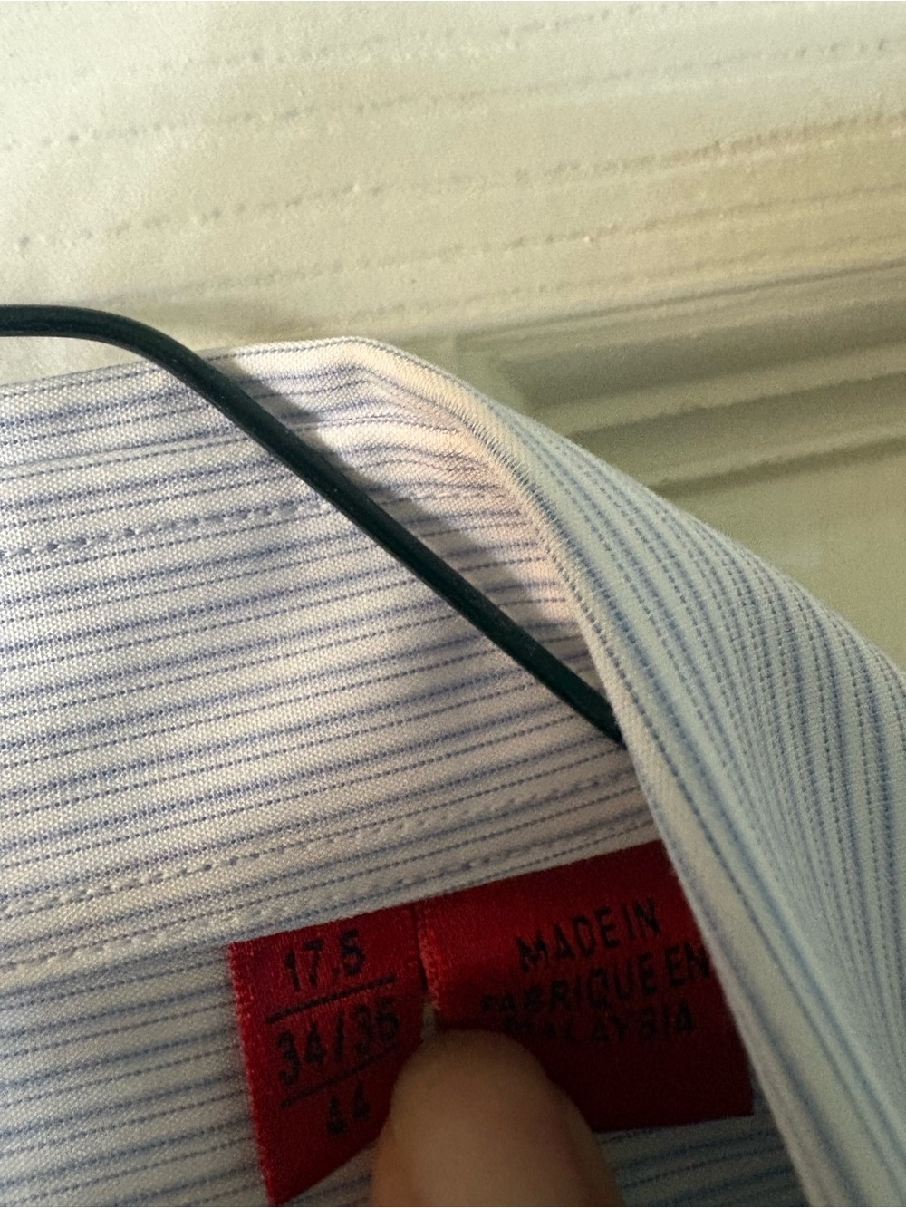 Hugo Boss Blue & White Pinstripe Dress Shirt - Picture 2 of 3